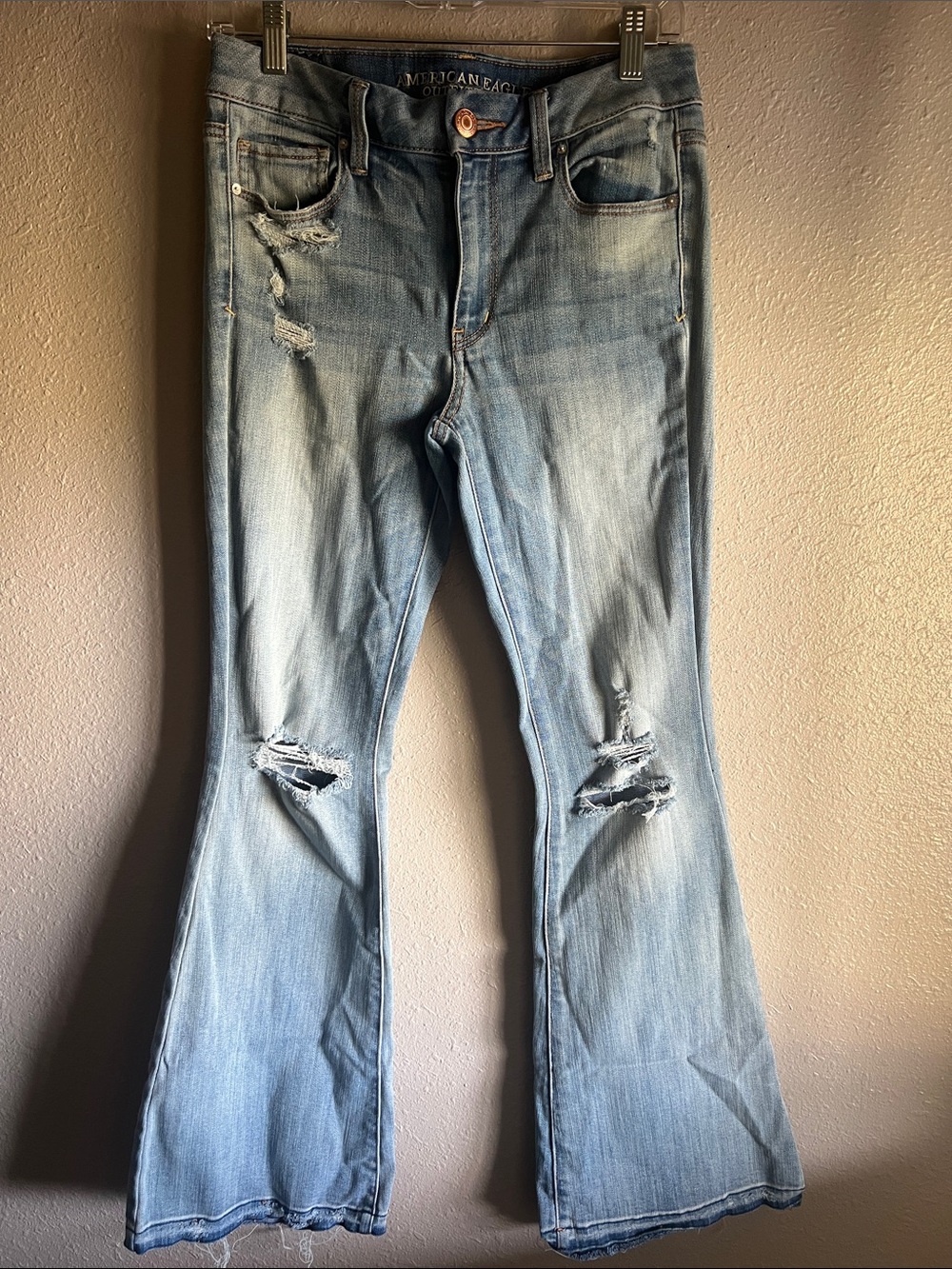 American Eagle Hi Rise Flare Artist Boho Jeans 4